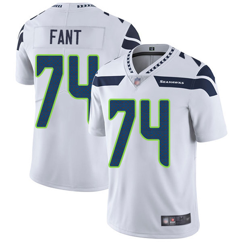 Seattle Seahawks Limited White Men George Fant Road Jersey NFL Football 74 Vapor Untouchable